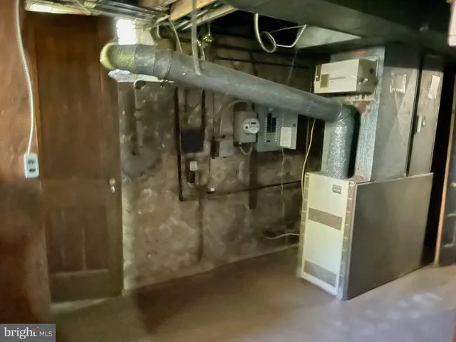 a close view of water heater room