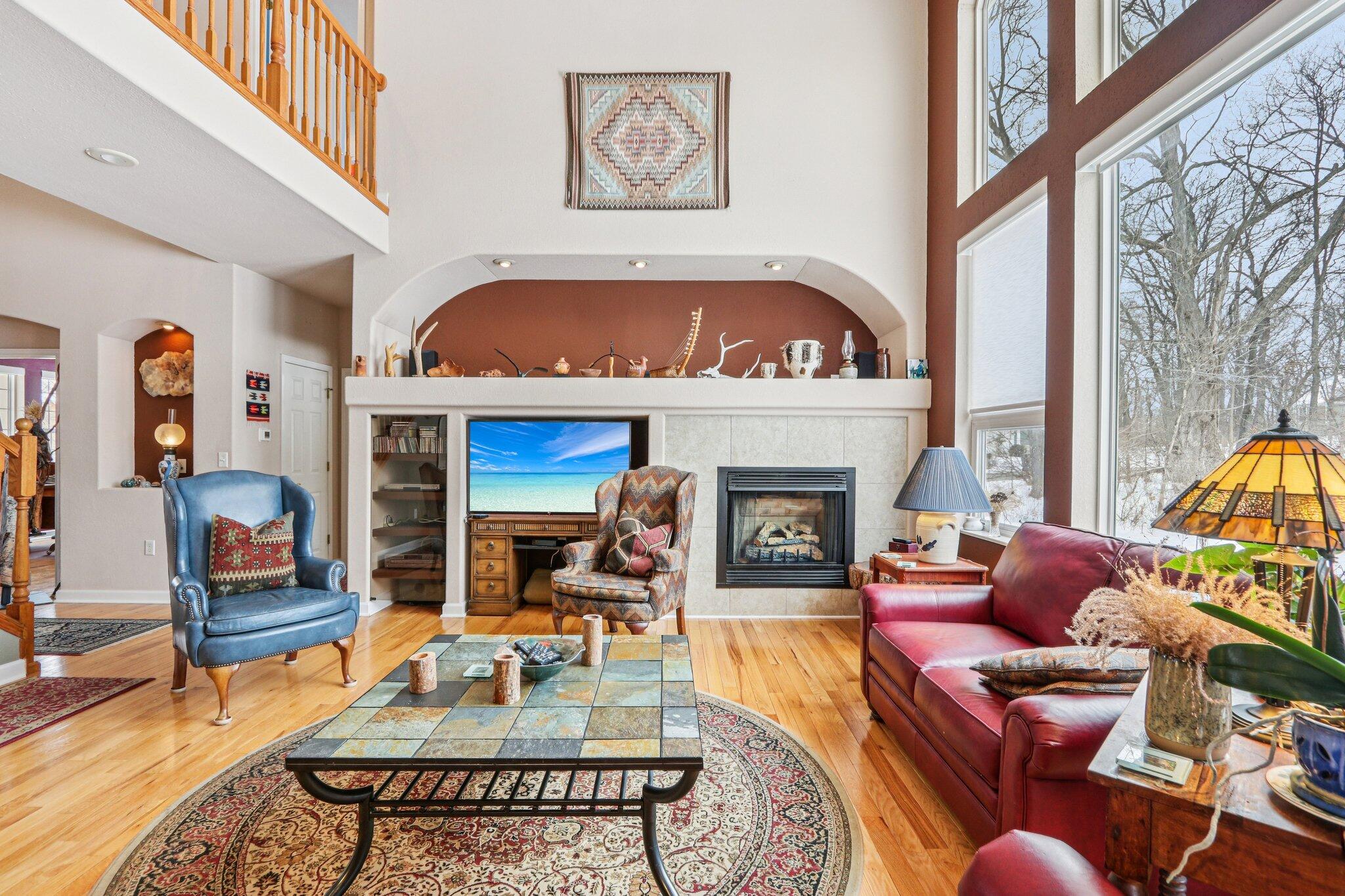 1274 Gullane Court, Unit 1519 Geneva, WI 53147 - Photo 6 of 70 Gas fireplace and built-ins