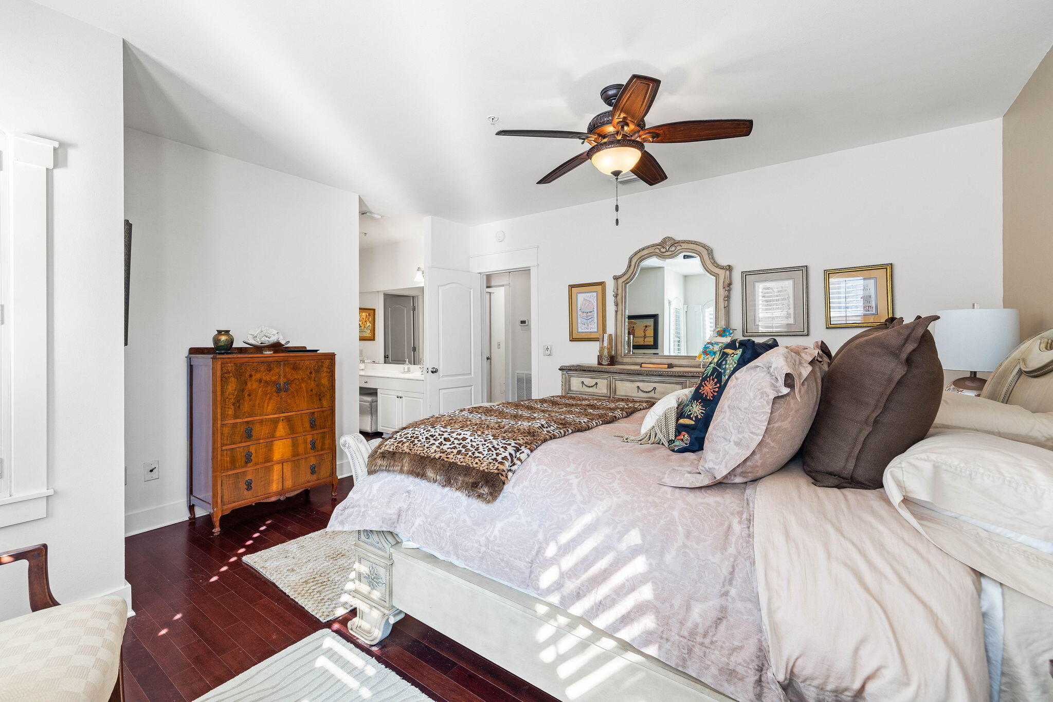 4545 East County Highway 30A, Unit B202 Santa Rosa Beach, FL 32459 - Photo 11 of 42 a bedroom with a bed and wooden floor