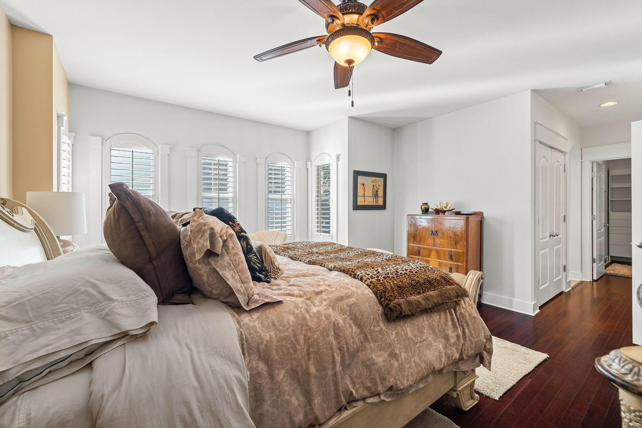 4545 East County Highway 30A, Unit B202 Santa Rosa Beach, FL 32459 - Photo 12 of 42 a bedroom with a bed and wooden floor