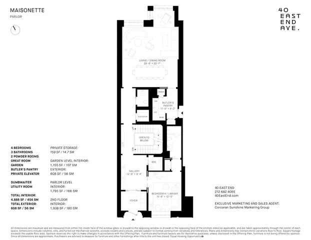 a room with furniture a rug and white walls