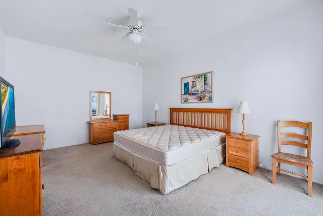 a bed room with a bed and a couch