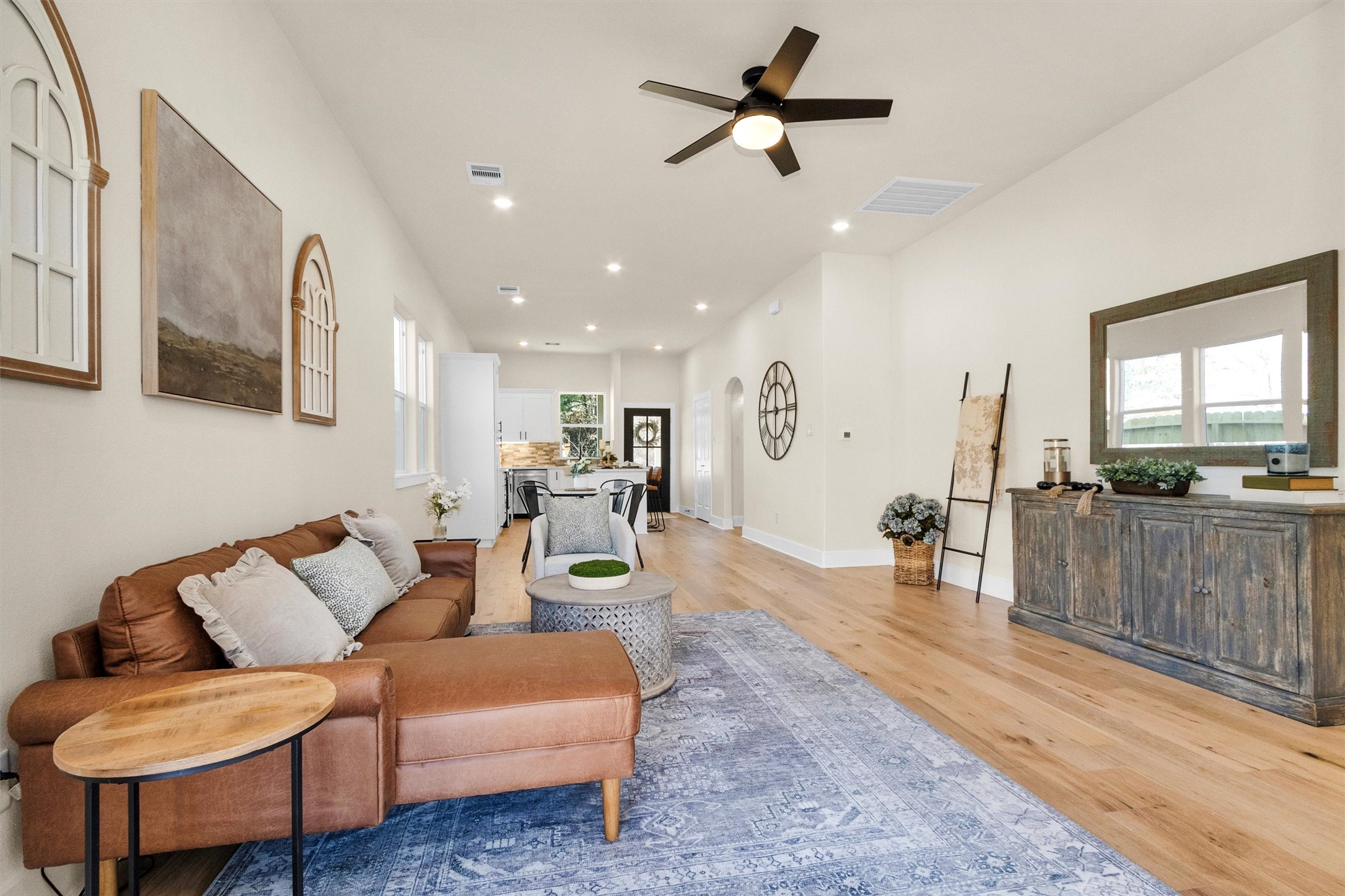 104 Canary St Point Point Blank, TX 77364 - Photo 12 of 28 a living room with furniture and a wooden floor