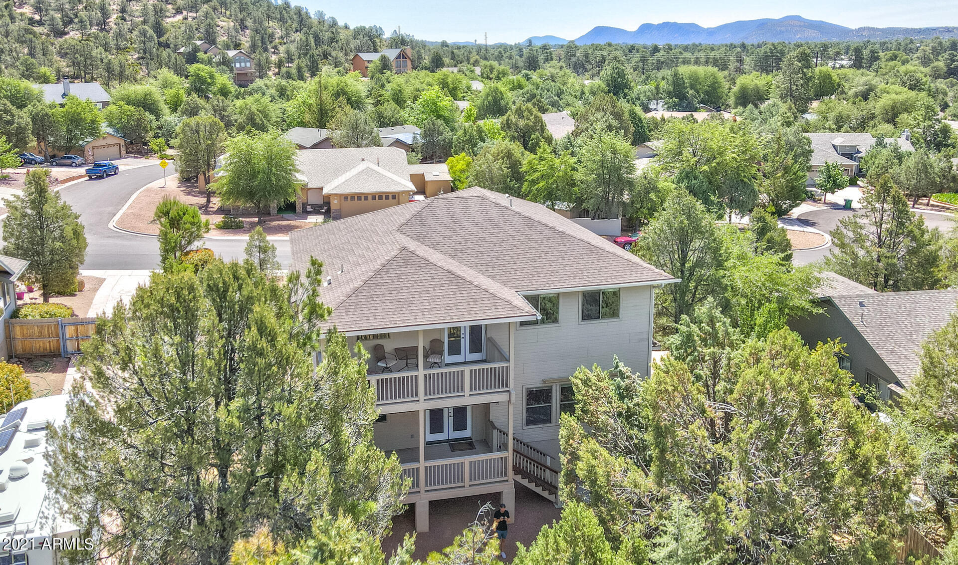 604 North Oak Ridge Road Payson, AZ 85541 - Photo 16 of 55 an aerial view of a house with a garden view