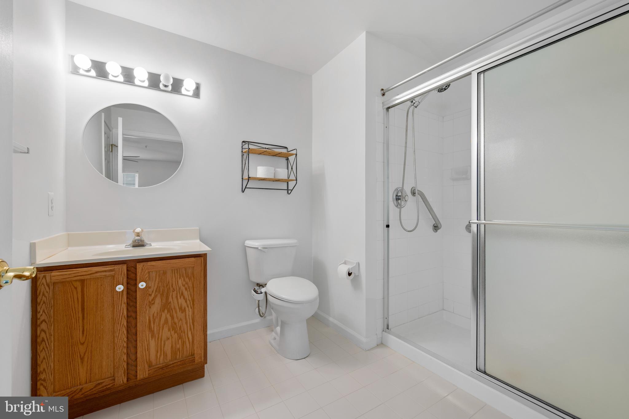 6508 Ridenour Way East, Unit 2A Sykesville, MD 21784 - Photo 14 of 20 a bathroom with a toilet a sink and mirror