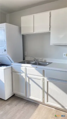 a close view of washer and dryer