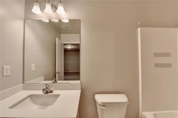 an empty room with closet