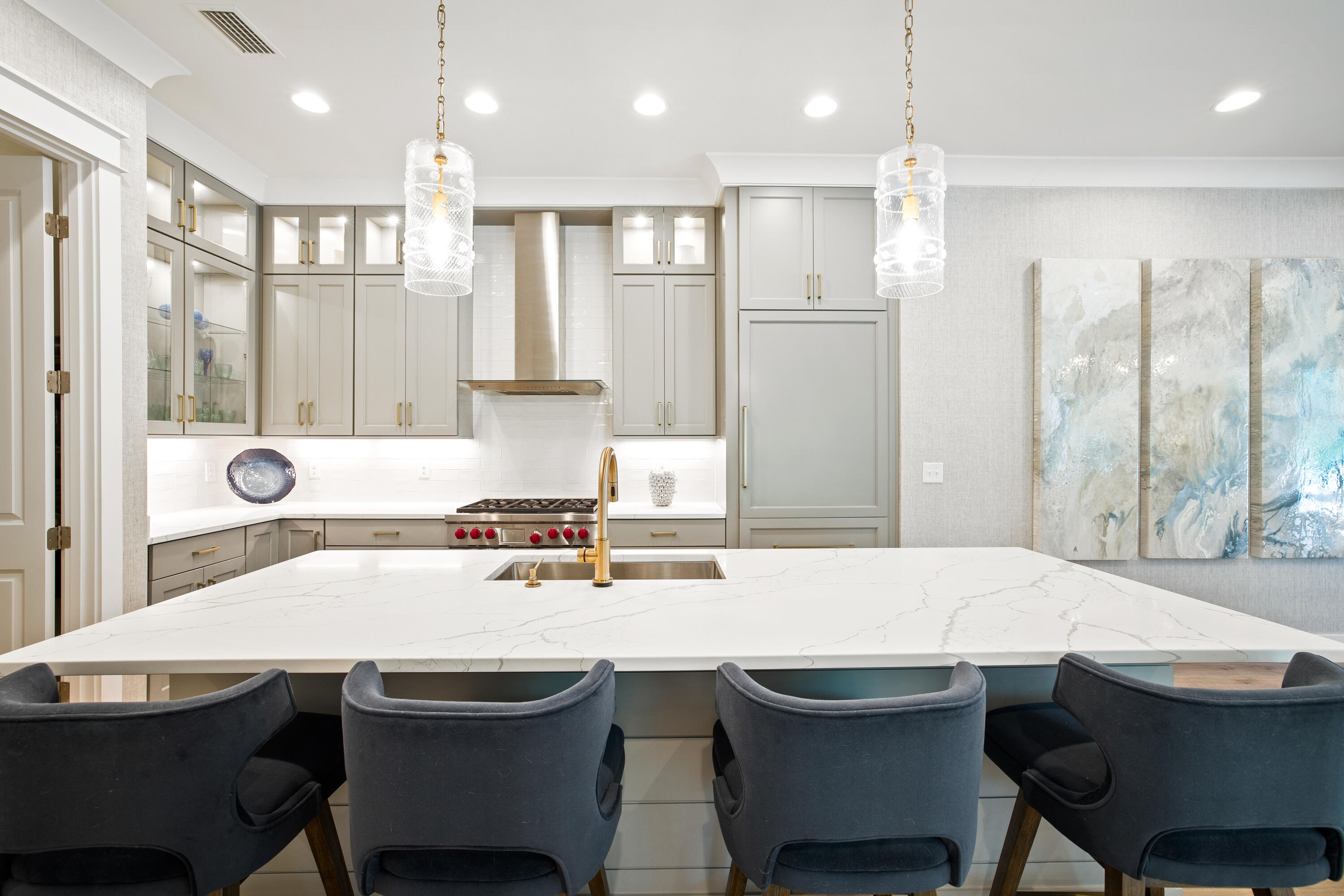 57 Sapling St Inlet Beach Inlet Beach, FL 32461 - Photo 18 of 55 a kitchen with a table chairs sink and cabinets