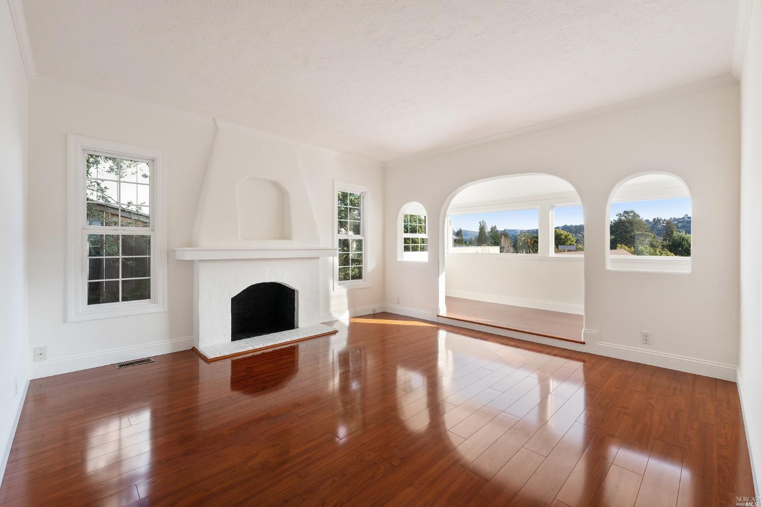 341 East Blithedale Avenue Mill Valley, CA 94941 - Photo 1 of 1 a view of a living room with furniture and a fireplace