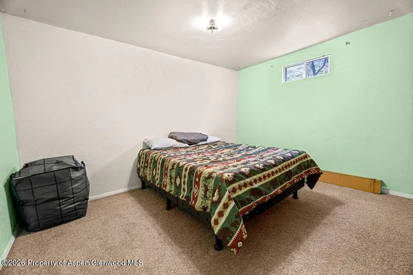 a bed room with a bed and a couch