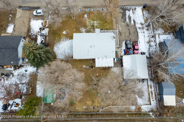 a bird view of a house