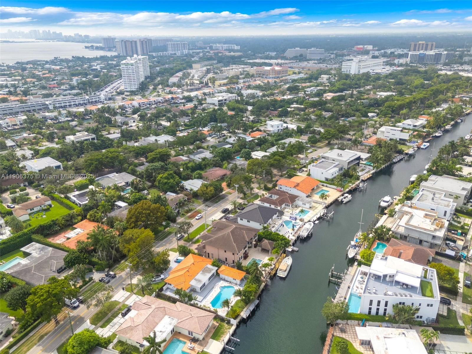 2085 Keystone Boulevard North Miami, FL 33181 - Photo 66 of 77 an aerial view of residential houses with outdoor space