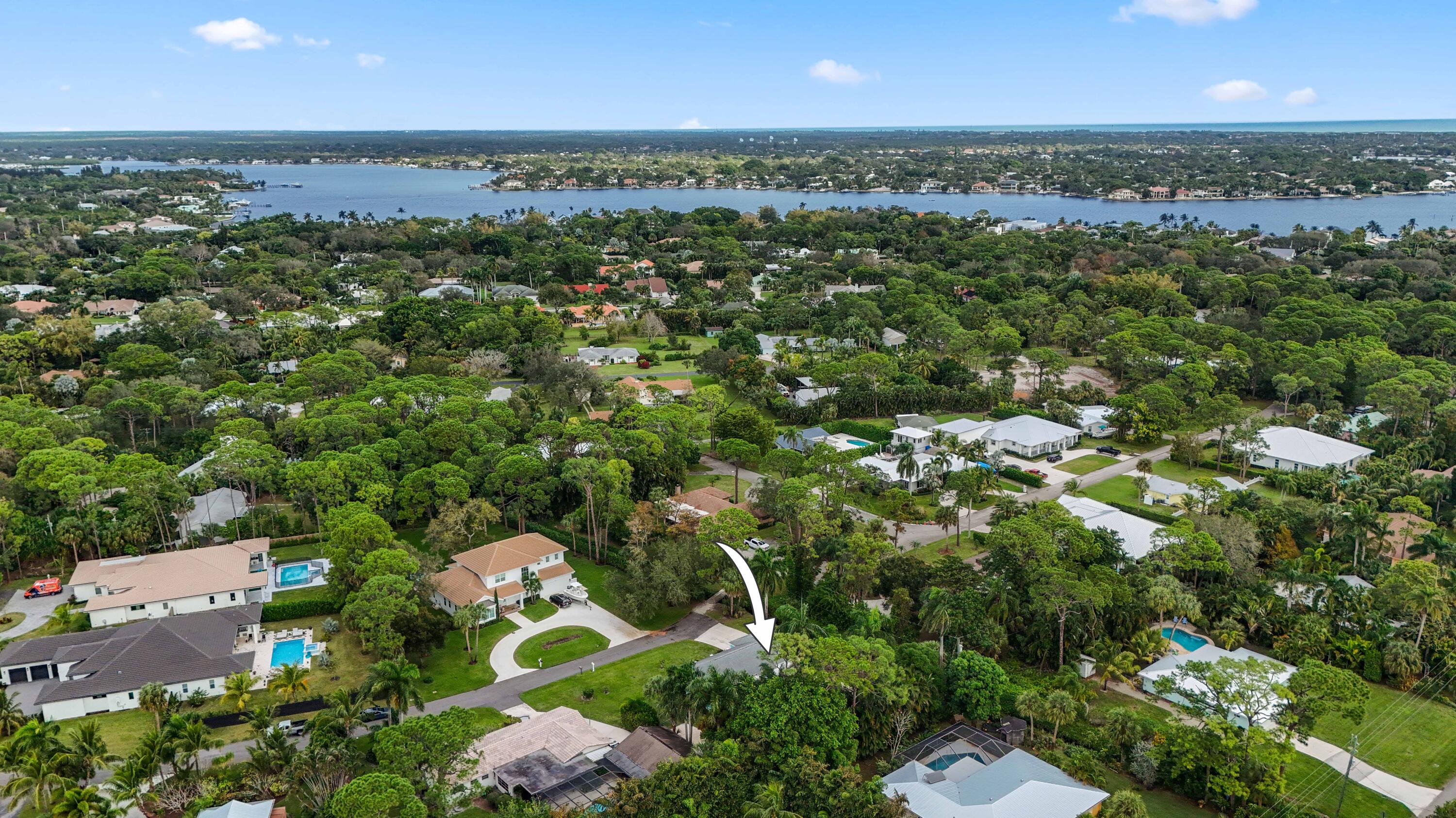 5554 Hibiscus Road Jupiter, FL 33458 - Photo 61 of 66 Aerial with Loxahatchee River