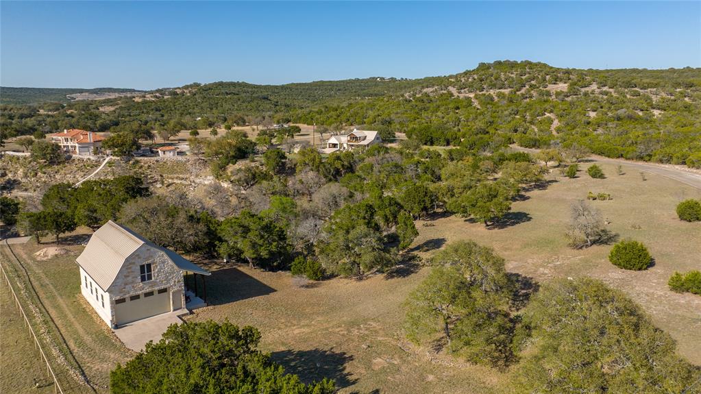 5300 Lookout Ridge Drive Marble Falls, TX 78654 - Photo 14 of 40 Aerial of barn and front pasture