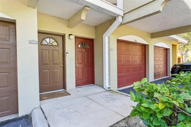 an empty room with a bathroom