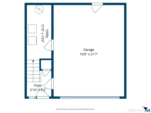 a picture of a bench in a white building