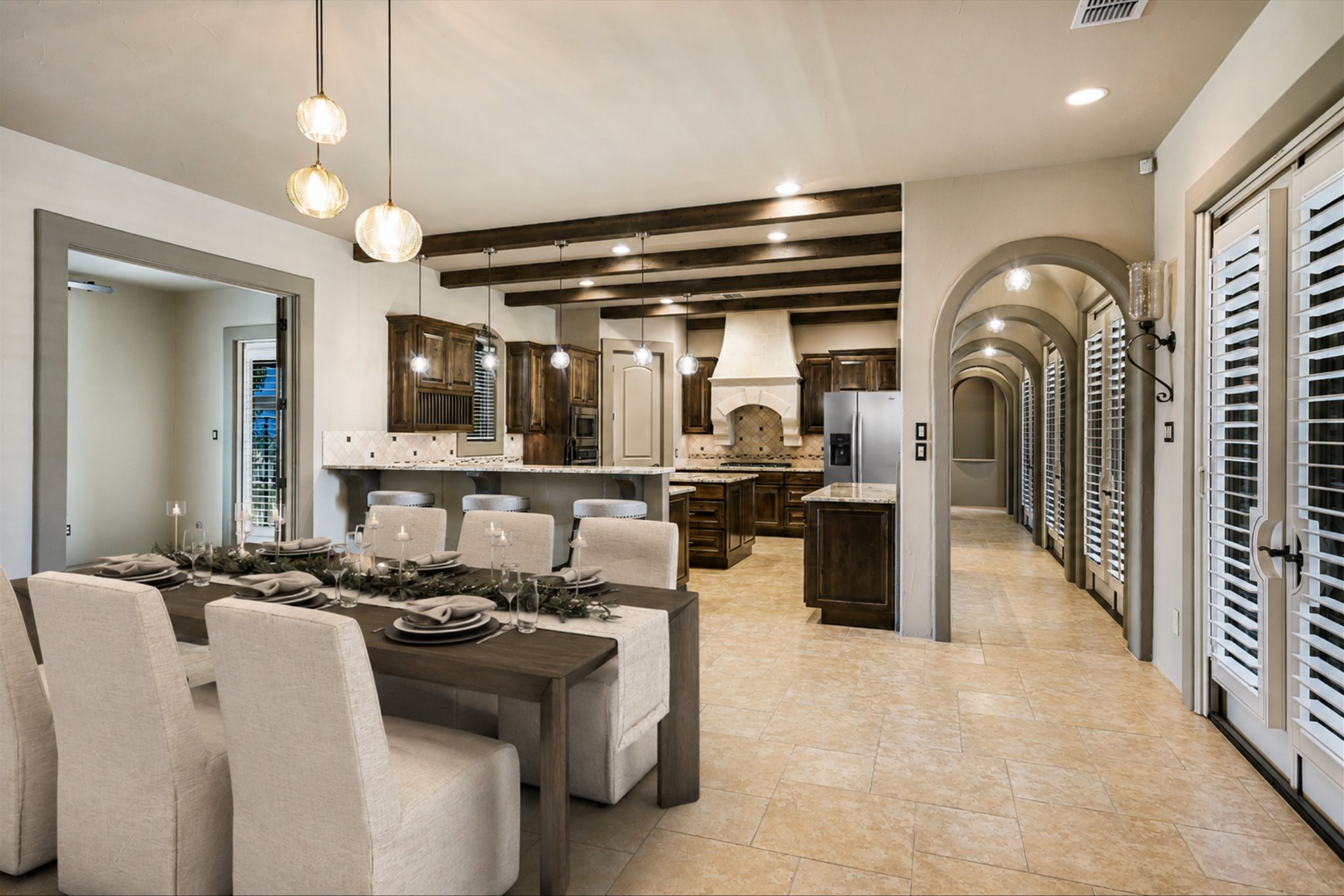 228 Puzzle Pass Spring Branch, TX 78070 - Photo 12 of 35 Virtually staged. Dining area seamlessly connects to a gourmet kitchen, perfect for entertaining.