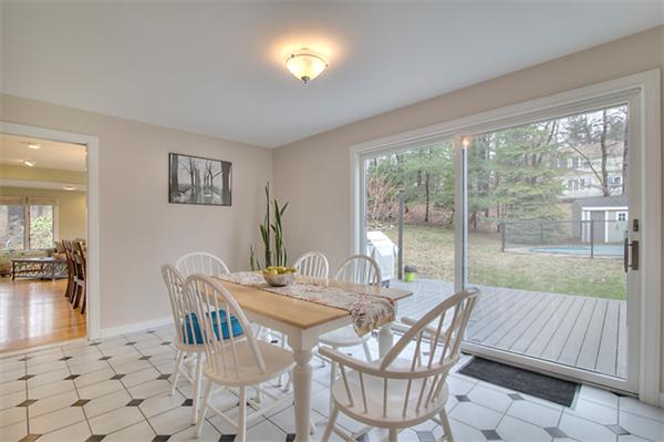 23 Blueberry Hill Road Andover, MA 01810 - Photo 13 of 30 a view of a dining room with furniture window and outside view