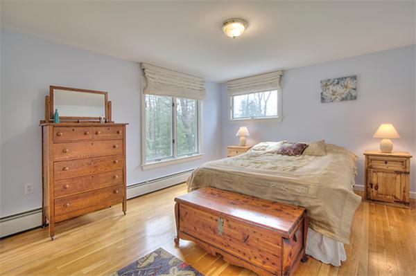 23 Blueberry Hill Road Andover, MA 01810 - Photo 25 of 30 a bedroom with a bed and wooden floor
