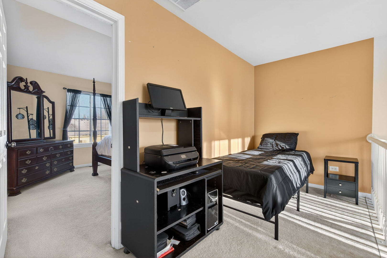 1429 Levato Lane Minooka, IL 60447 - Photo 21 of 27 a bedroom with a bed and wooden floor