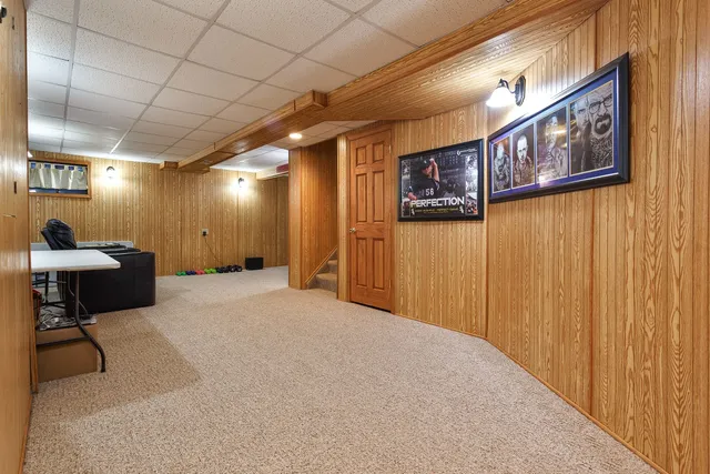 a front view of house with yard and seating area