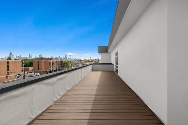 a view of balcony and city
