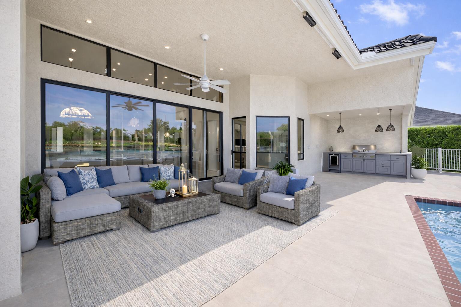 10747 Stonebridge Boulevard Boca Raton, FL 33498 - Photo 74 of 75 a living room with furniture or couch and a large window