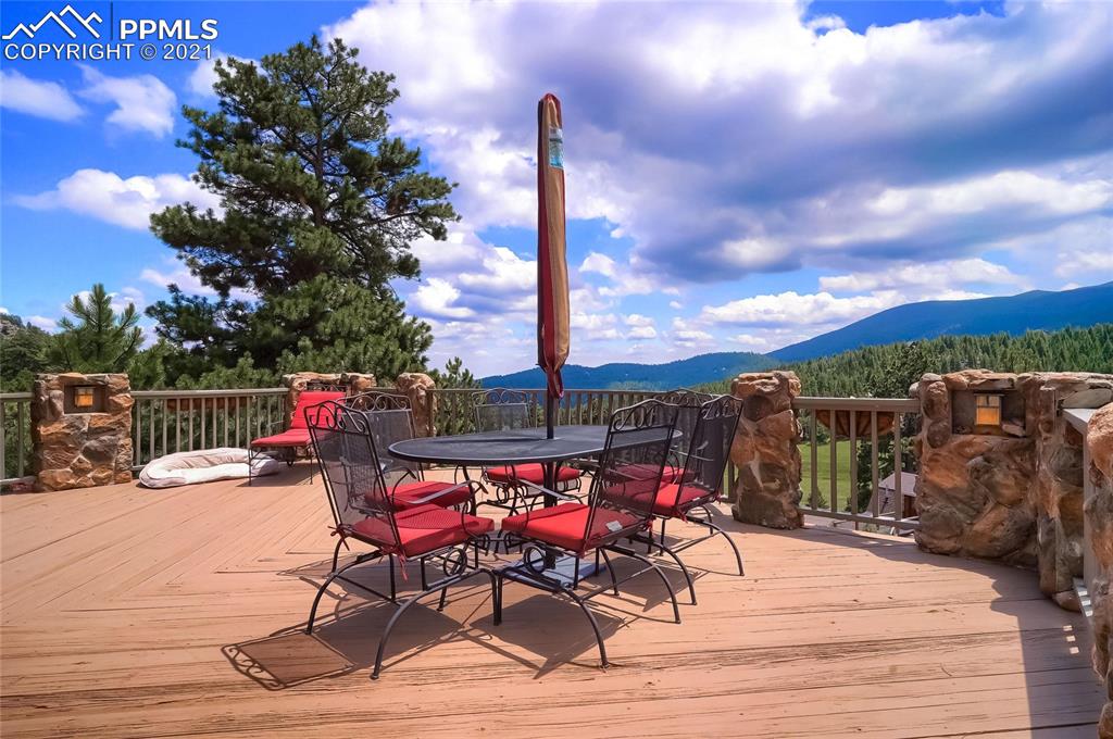 623 West Meadow Road Evergreen, CO 80439 - Photo 47 of 49 a view of a patio with a table and chairs