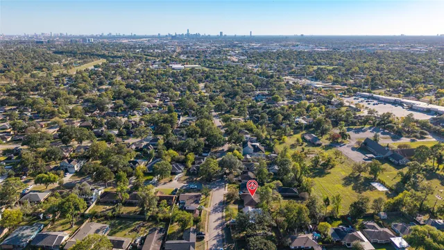 an aerial view of a city