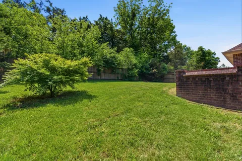 a view of a backyard with a garden