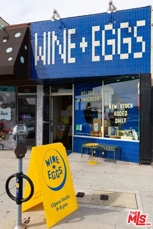 a car parked in front of a building