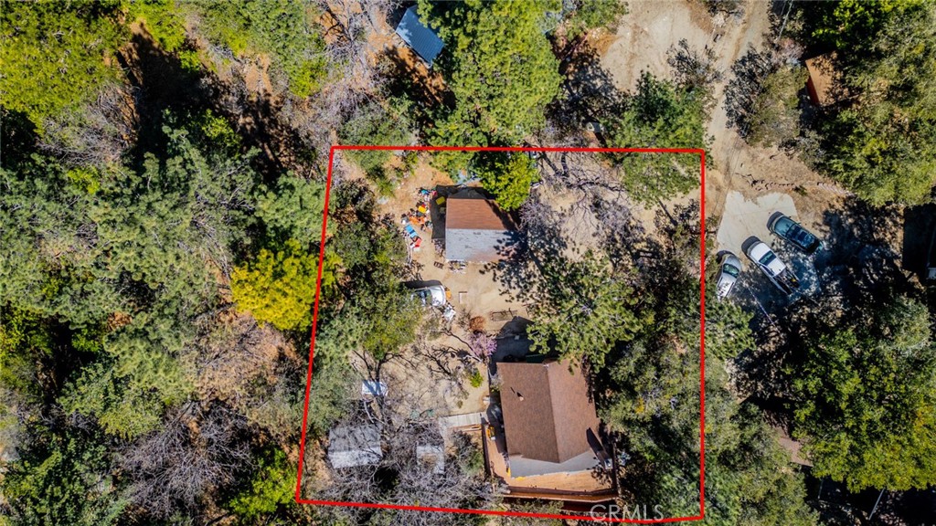 52647 Pine Cove Road Idyllwild, CA 92549 - Photo 34 of 35 an aerial view of a house with a yard and trees all around