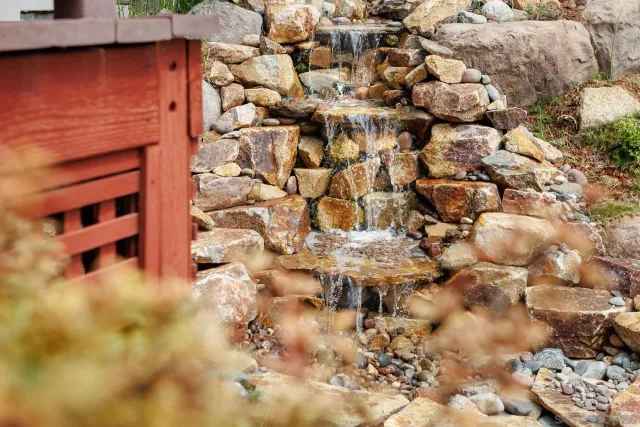 a view of a wooden wall with a tree