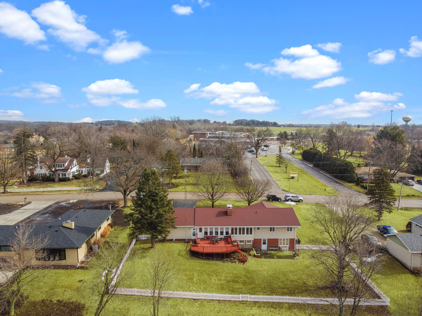 1306 Garfield Road Harvard, IL 60033 - Photo 32 of 38 an aerial view of residential building with outdoor space and lake view