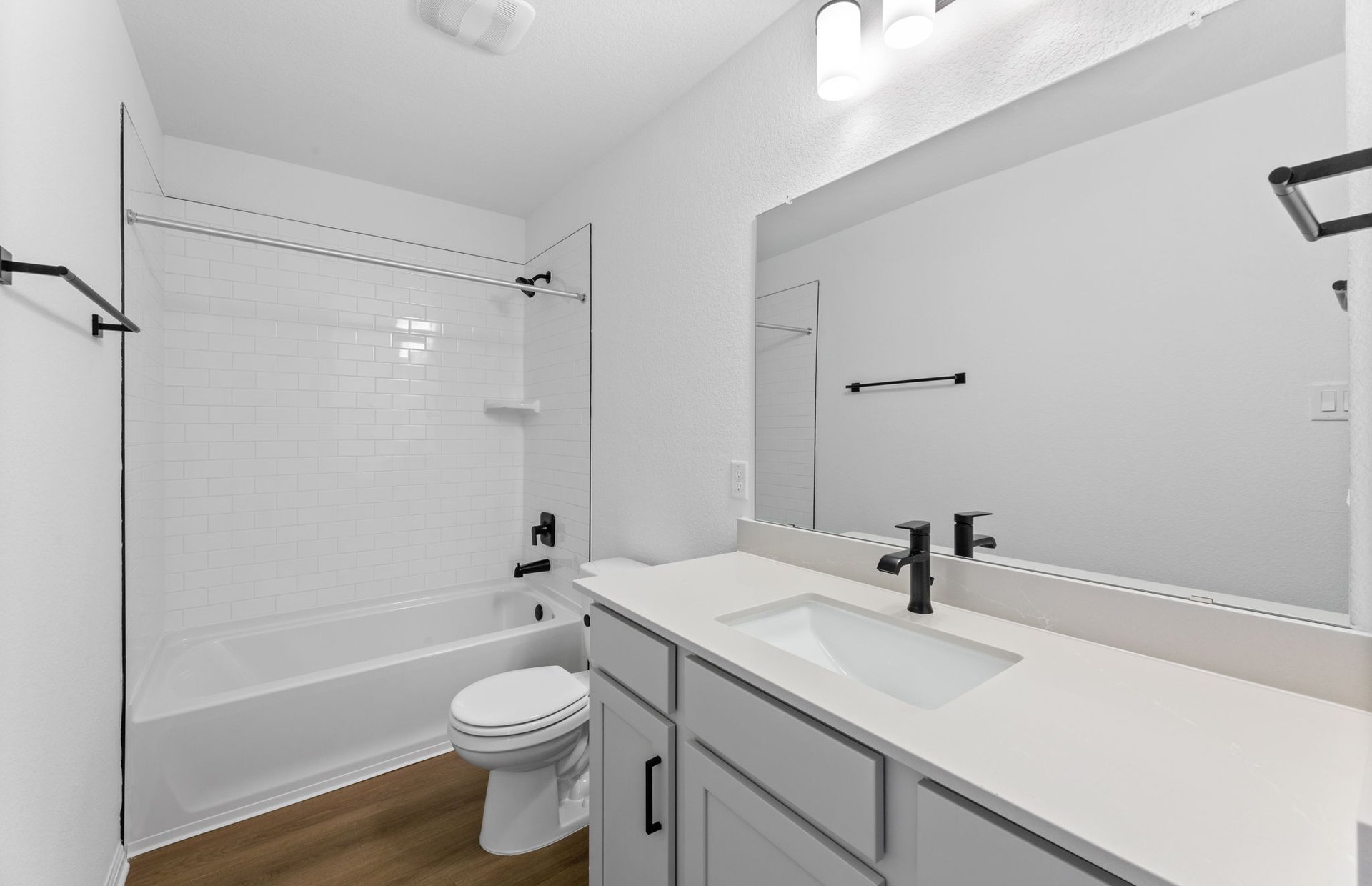 528 Knot Drive Leander, TX 78641 - Photo 13 of 29 a bathroom with a sink a toilet and shower