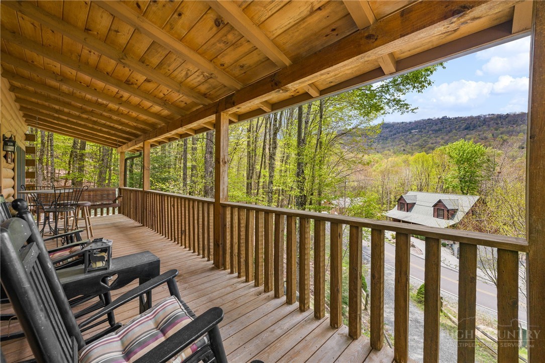259 Greenbriar Road Beech Mountain, NC 28604 - Photo 5 of 41 a view of balcony with wooden floor