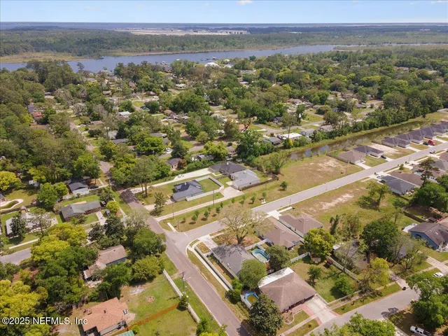an aerial view of residential building with outdoor space