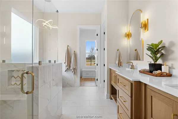 a white bath tub sitting in a bathroom