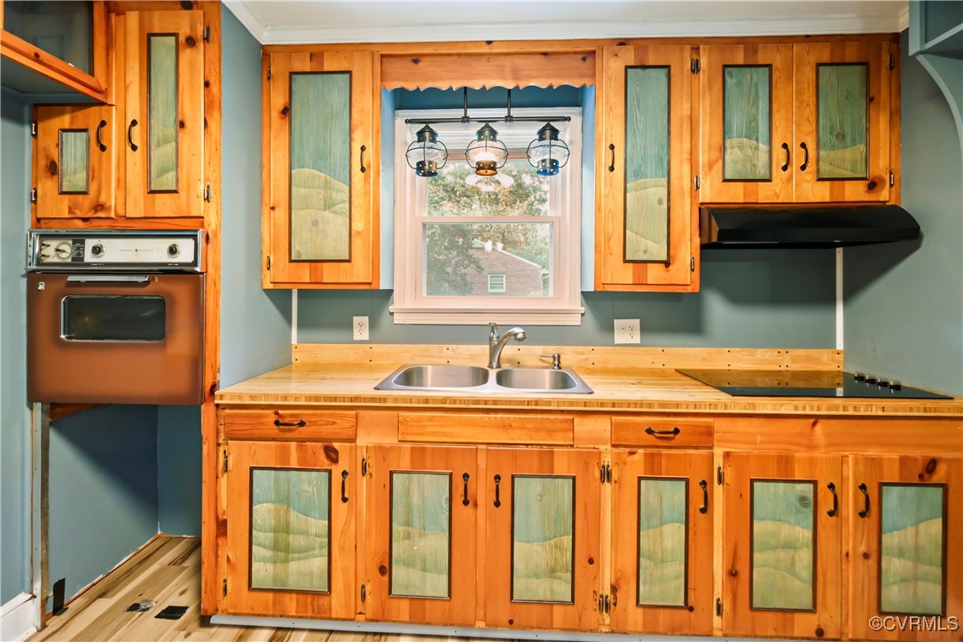 1560 Cumberland Road Farmville, VA 23901 - Photo 7 of 20 a kitchen with a stove and a microwave
