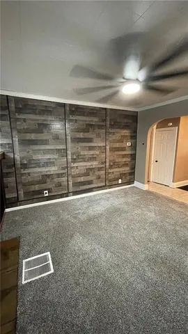 a view of an empty room with an empty space