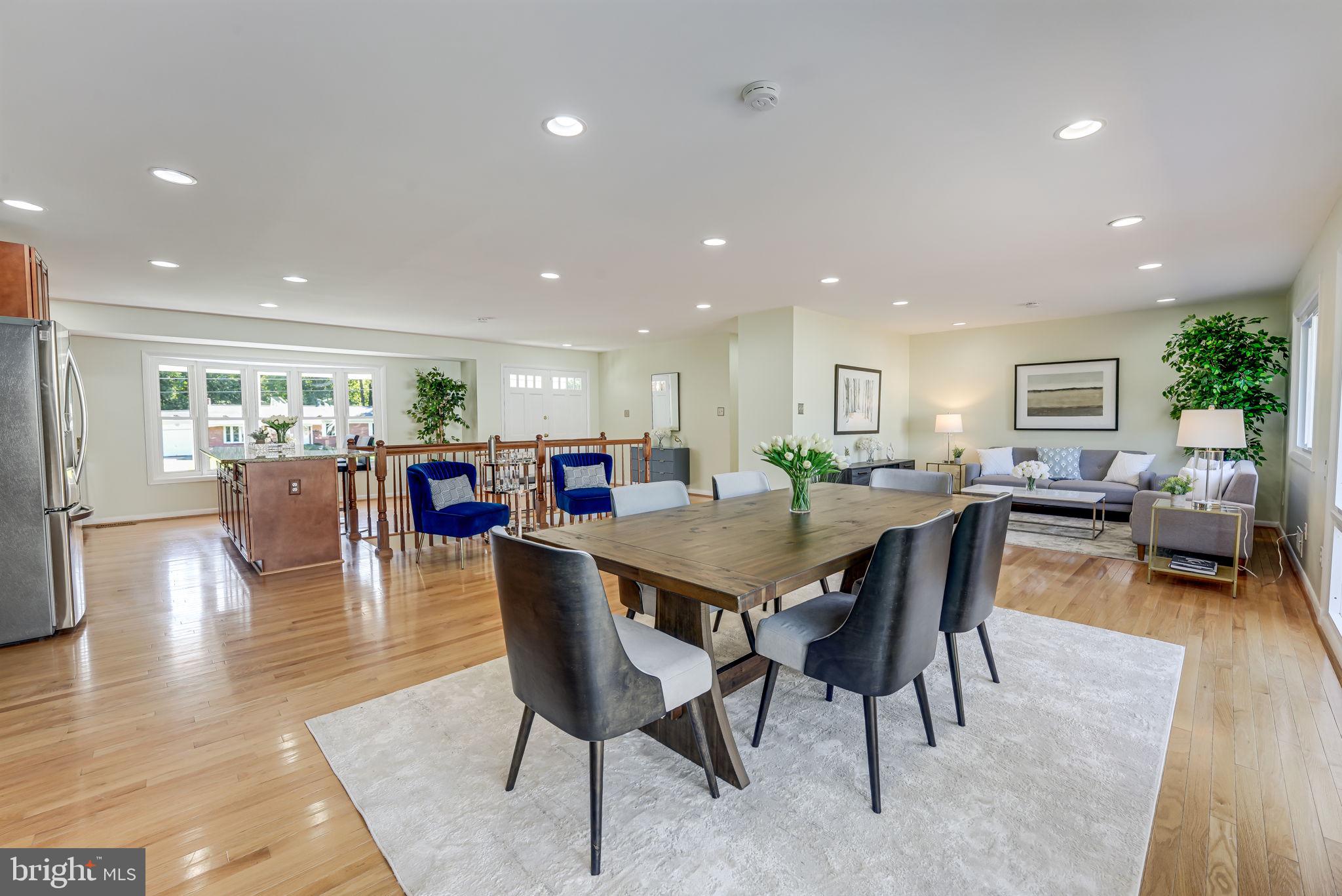 8808 Gateshead Road Alexandria, VA 22309 - Photo 12 of 38 Large Open concept Dining/Living/Kitchen