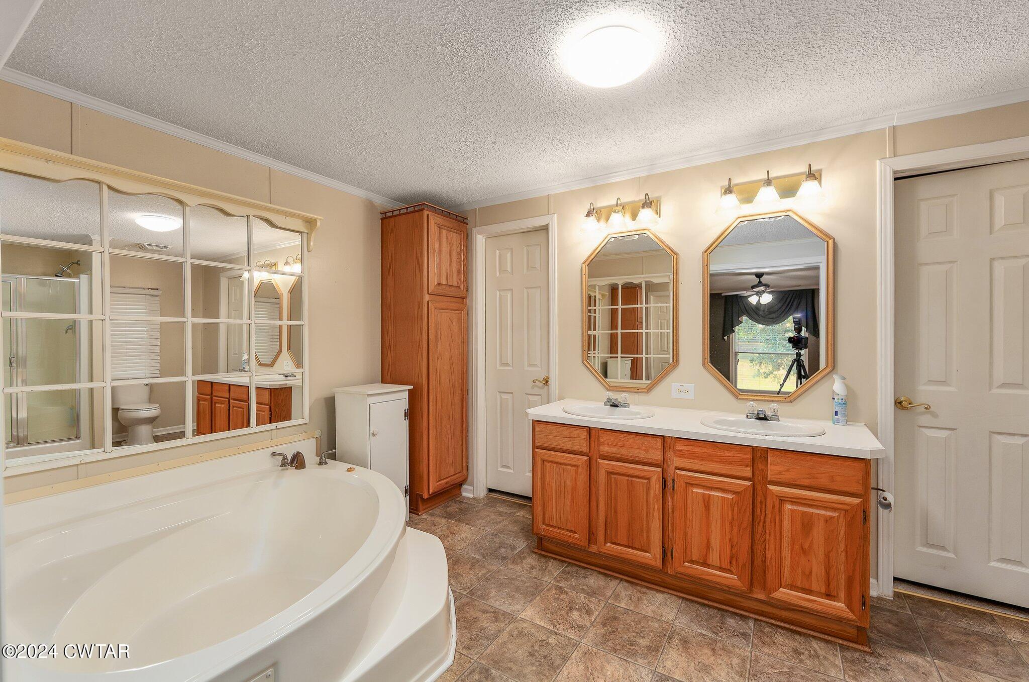 1645 Hopewell Road Lavinia, TN 38348 - Photo 13 of 16 a spacious bathroom with a tub sink and mirror
