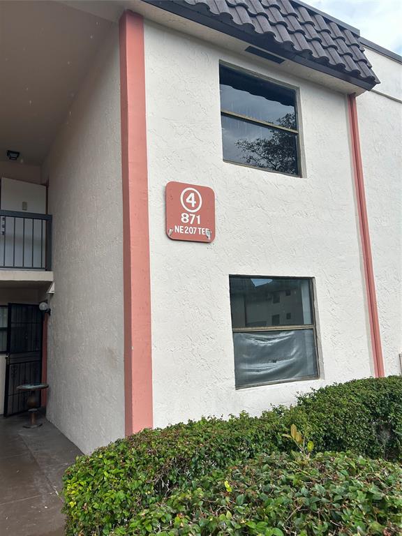 a view of front door of house