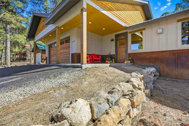 a view of backyard of house