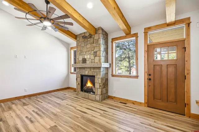 a view of wooden floor