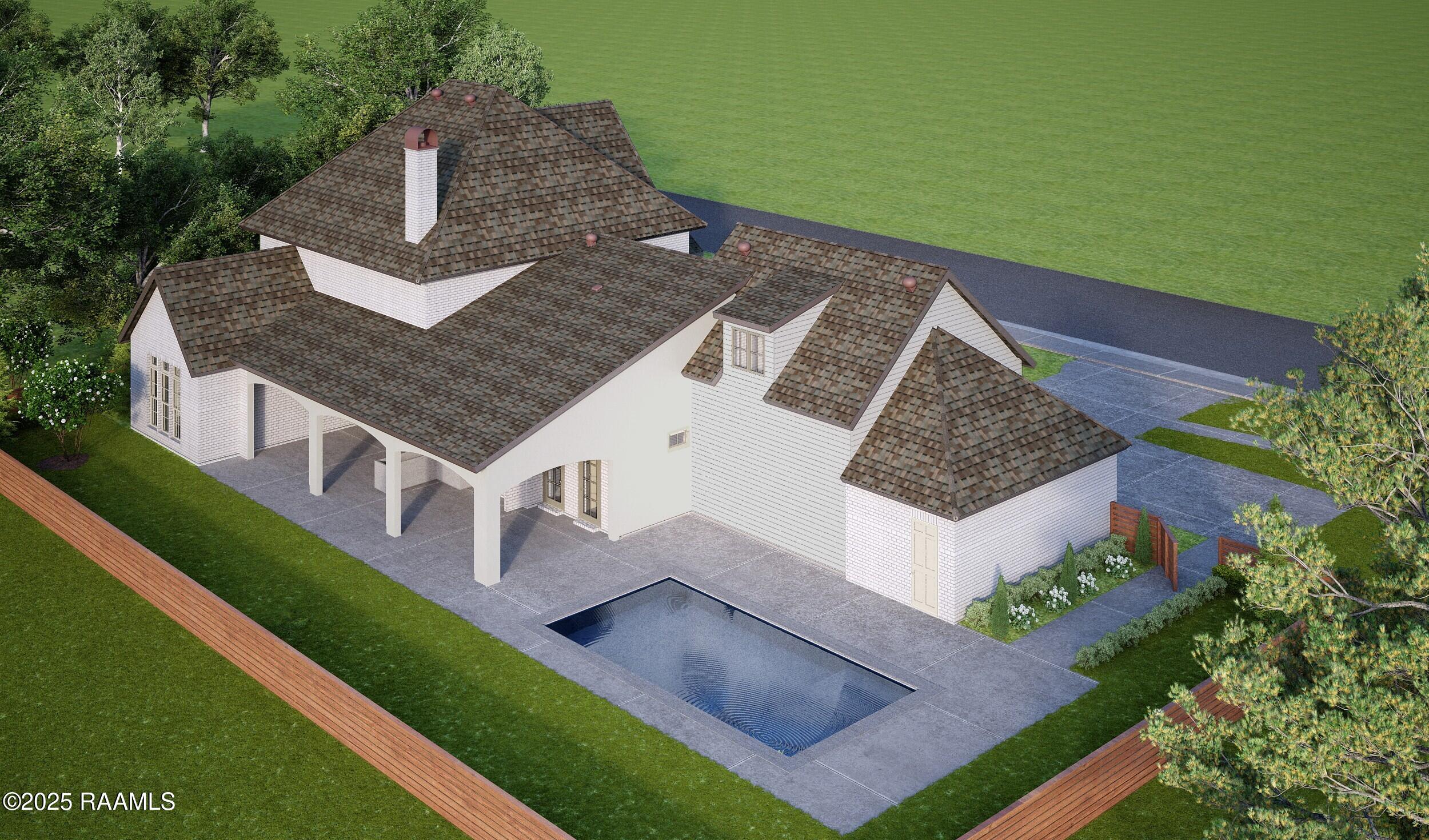 107 Pondside Drive Lafayette, LA 70503 - Photo 54 of 60 Pool Rendering - Pondside