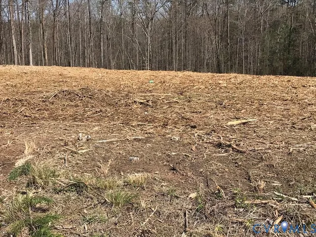 a view of a yard covered with snow