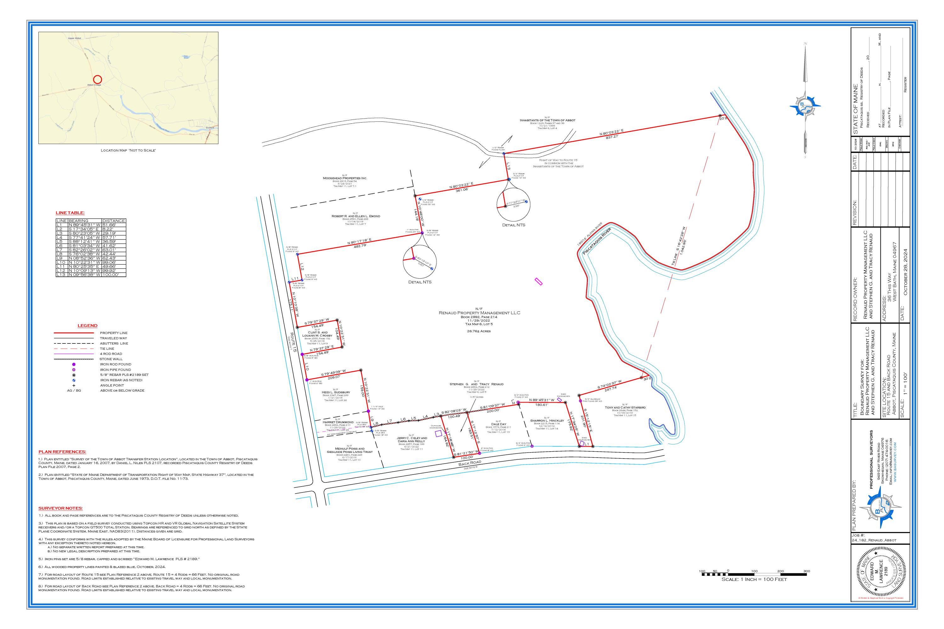 Lot#m6-l5 Main Road Abbot, ME 04406 - Photo 2 of 4 SURVEY_CLEAN_24_182_Renaud_ME_Abbot-Mode