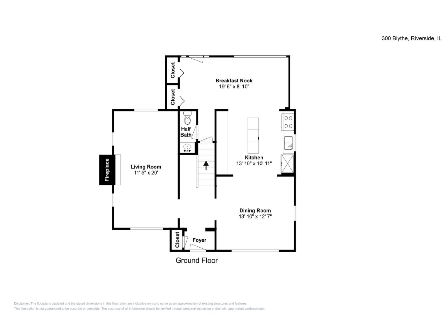 300 Blythe Road Riverside, IL 60546 - Photo 29 of 31 a picture of a floor plan
