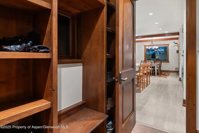 a blue couch sitting in a living room